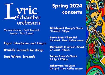 Lyric Chamber Orchestra: coffee and cake concert, Elgar, Wirén and Dvořák