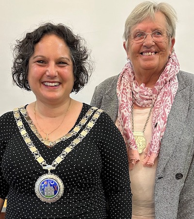 Ashburton's new mayor, Saskia Hogbin, and her deputy Ann Bovey